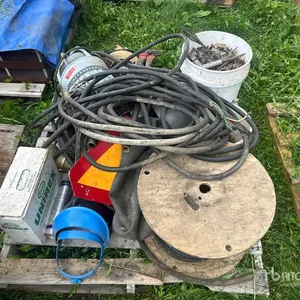 Hose, Face Shield, Grease , Corded Saw & Nails