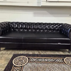 Black Chesterfield-Style Sofa
 UNRESERVED