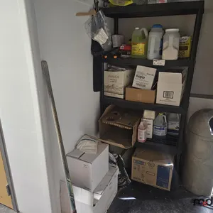 Assorted Janitorial Supplies and Shelving
 UNRESERVED