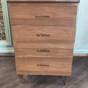 Vintage four-drawer highboy dresser