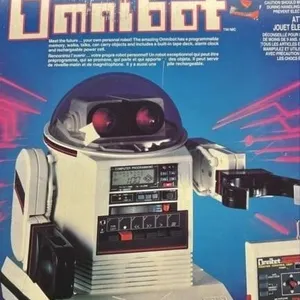 Vintage Tomy Omniboy Robot Toy with Box remote con