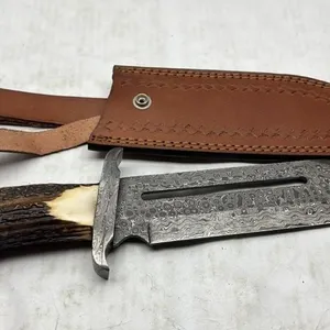 Handmade Bowie Ram-Horn Handle knife