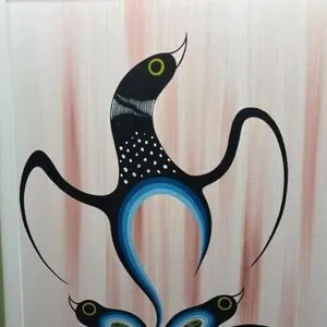 Original Eddie Kakepetum 1987 Indigenous Art