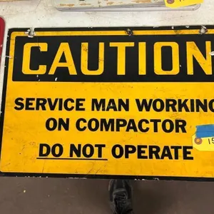 plastic Caution sign