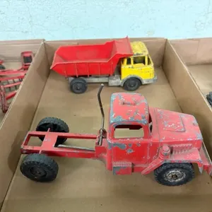 2 toy trucks