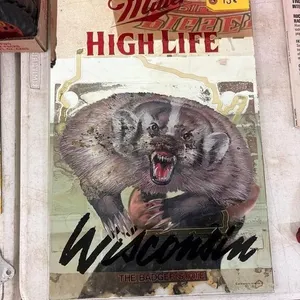 Miller highlife badger mirror no frame