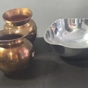 Traditional Indian copper kitchenwares Used