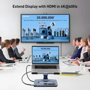 BENFEI Laptop Stand with USB C 6in1 Docking Statin