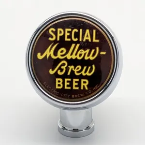 BALL TAP KNOB HANDLE SPECIAL MELLOW BREW BEER ELECTRIC CITY BREW CO KAUKANA WISCONSIN (GEN. PRODUCTS