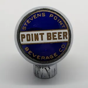 BALL TAP KNOB HANDLE STEVENS POINT BEVERAGE CO POINT BEER WISCONSIN (ROBBINS)