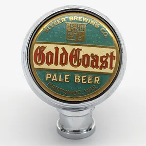 BALL TAP KNOB HANDLE BLESER BREWING GOLD COAST PALE BEER MANITOWOC WISCONSIN