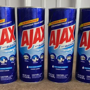 *NEW* 4 Ajax w/ Bleach Multi-Purpose Powder Cleaner, 21 OZ Each