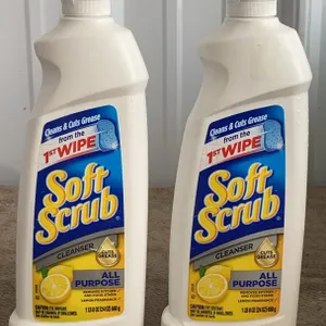 *NEW* 2 Soft Scrub All Purpose Liquid Cleanser, Lemon, 24 OZ Each