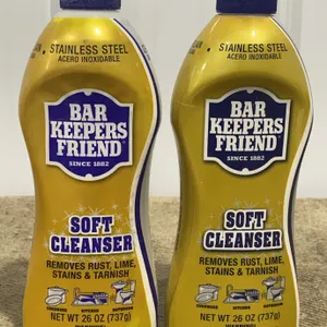 *NEW* 2 Bar Keeper's Friend Liquid Soft Cleaner Bottles, 26 OZ Each