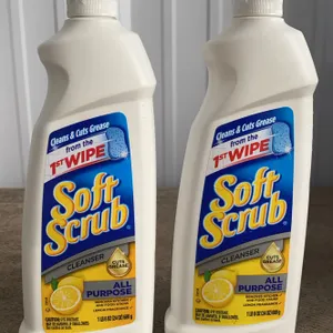 *NEW* 2 Soft Scrub All Purpose Liquid Cleanser, Lemon, 24 OZ Each