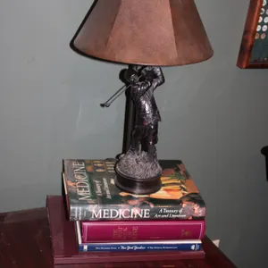 Golfer Lamp & Books