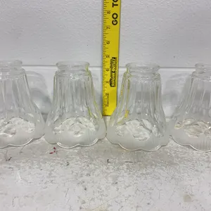 Clear, vintage-style glass lamp shades or light covers
