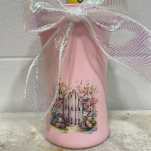 Vintage Style Floral Ceramic Vase with Raised Flower Details