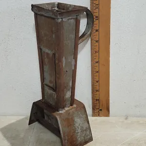 Antique Tin Pillar Candle Mold 5.5"X5.5"X11.75"