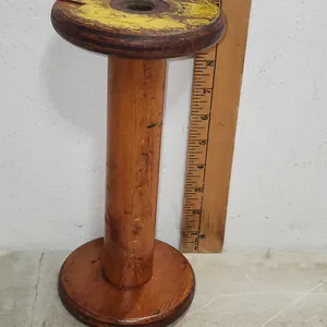 Vintage Industrial Wooden Textile Mill Bobbin 5"X10.5"