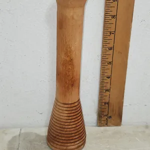 Vintage Turned Wood Beehive Textile Mill Bobbin 10" Tall