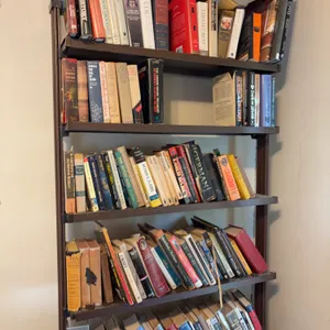 Three Freestanding Adjustable Bookshelf