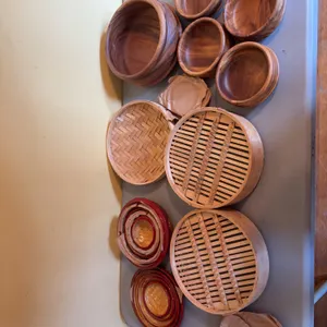 Wood and Bamboo Decorative Bowls and Trays