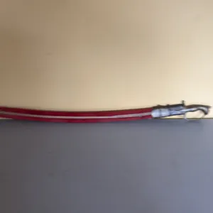 Indian Saber with Brass Hilt and Decorated Blade in Red Velvet-Wrapped Scabbard