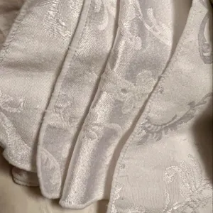 White Jacquard Rectangular Tablecloth 58x98” approx
