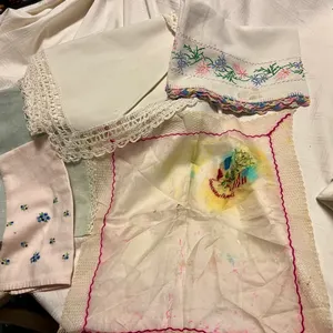 Linen Lot of Five incl WW1 Souvenir