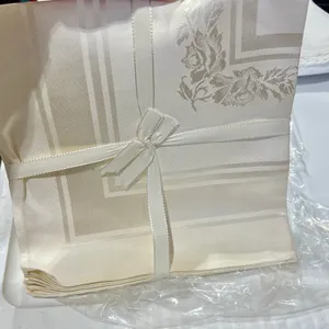 Set of Four New Damask Napkins Japan