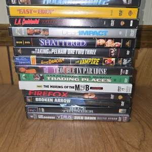LOt of DVD INCLUDING SHATTERED, EAST OF EDEN, HOLLOW MAN, TWO, THE MAKING OF THE MOB FIREFOX