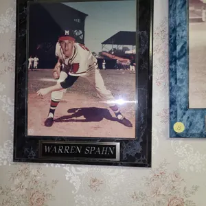 Warren Spahn Milwaukee braves framed photo