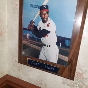 Hank Aaron Milwaukee braves framed photo