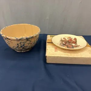Decorative bowl and plate