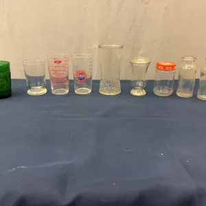 Small glasses and jars