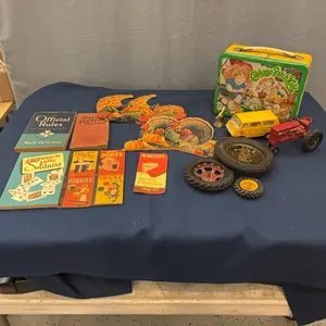 Lunchbox and kids books and toys