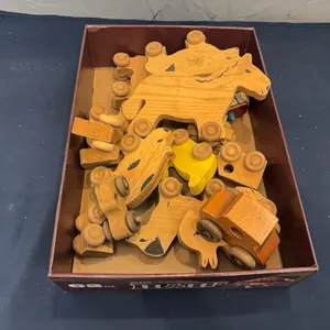 Wooden toy horses