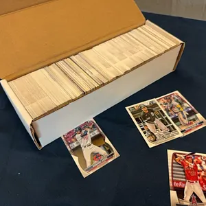 Box of baseball cards