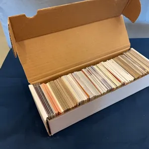 Box of sports cards