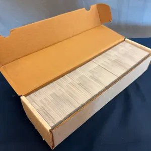 Box of sports cards