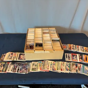 Box of Assorted Baseball & Football Cards