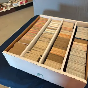 Box of sports cards