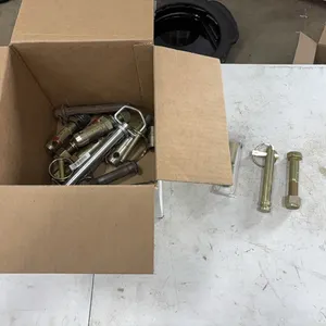 Hitch pins, hex head bolts, and bushings