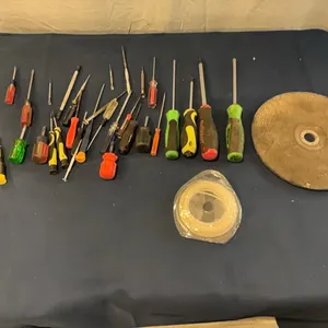 Screwdrivers, saw blades, and wire