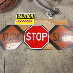 Stop, Slow and Caution Signs