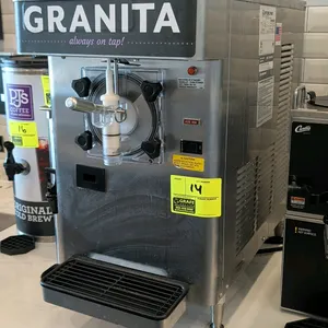 Stoelting E112-37 countertop single head frozen beverage machine. Features single dispensing handle, removable drip tray, and stainless steel construc