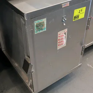 Winholt aluminum transport cabinet. Features single hinged door with latch and integrated interior pan slides. 21"W x 32"H. Contents not included.