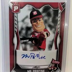 A Leaf "Mr. Pristine" Autographed Trading Card. (Leaf, 2023) A promotional trading card, Model BA-MP1, produced for Pristine Auction. Features an auth