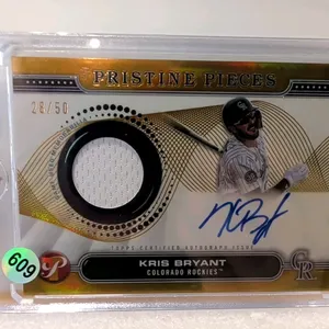 A Kris Bryant Autograph Relic Card. (Topps, 2024) A 2024 Topps Pristine Baseball "Pristine Pieces" autograph relic card (PPAR-KB) featuring Colorado R
